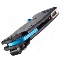 Couteau pliant manuel Bochen 535 Bugout avec manche en fibre de carbone AXIS, couteau de poche en acier Damas, adapté aux deux mains, pour le camping en plein air