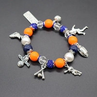 Hot Selling Team Elastic Bead Armband Fußball Basketball Rugby Pearl Armband Ring