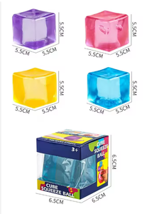 ของเล่นบีบคลายเครียด GLIWAY รุ่นขายดีข้ามประเทศ Needoh Ice Cube Maltose สำหรับเด็ก ของขวัญวันเกิด - Product Image 2