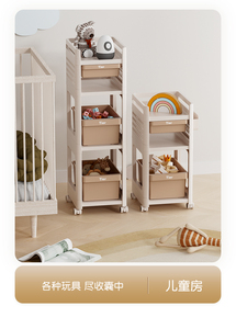 Carrito de Metal de 2/3/4 niveles con ruedas, estante de almacenamiento de cocina y soporte de exhibición de juguetes, estante de almacenamiento rodante, gabinete organizador - Product Image 2