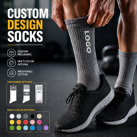 Chaussettes de sport personnalisées en gros avec logo, chaussettes de sport confortables en coton pour hommes et femmes