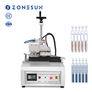ZONESUN ZS-FK003U Semi-automatic Monodose <b>Strip</b> Tube Cosmetic Ultrasonic Aluminium <b>Plastic</b> Soft Tube Sealing Cutting Machine - Product Image 1