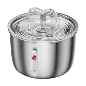 Fontaine à eau intelligente pour animaux de compagnie, en acier inoxydable, avec cloche automatique, abreuvoir pour chat et chien avec filtre circulant détachable, 800g - Product Image 2