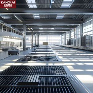 Marches d'escalier en acier, grilles de sol en acier galvanisé durables pour piscine et station de lavage auto - Product Image 1