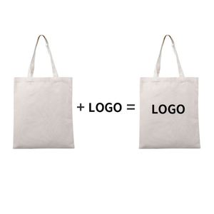 Classic Blank Cotton <b>Plain</b> White Color Custom <b>Canvas</b> Women Tote Shopping Bag for Promotion - Product Image 4