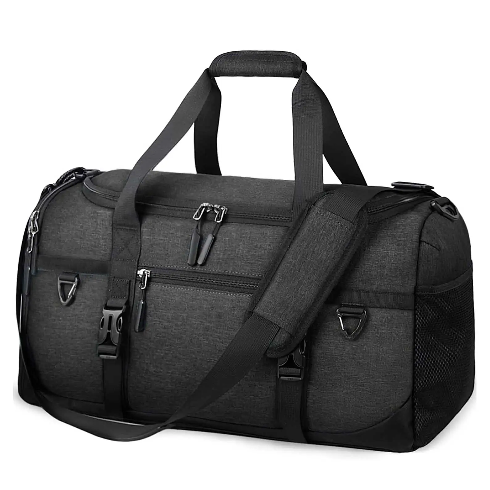 Custom Waterproof Large Weekender Overnight Bag Travel Sports Gym Duffel Bags with Shoes Compartment and Wet Pocket