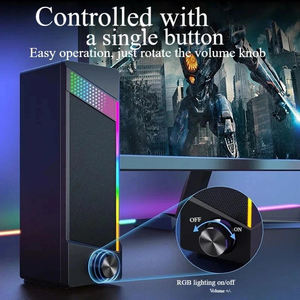 ลำโพงเกมมิ่งไร้สายขนาดเล็กแบบมินิ พร้อมไฟ LED หลากสีสัน ติดตั้งง่าย จัดส่งรวดเร็ว ลำโพงคู่แบบฟูลเรนจ์ - Product Image 4