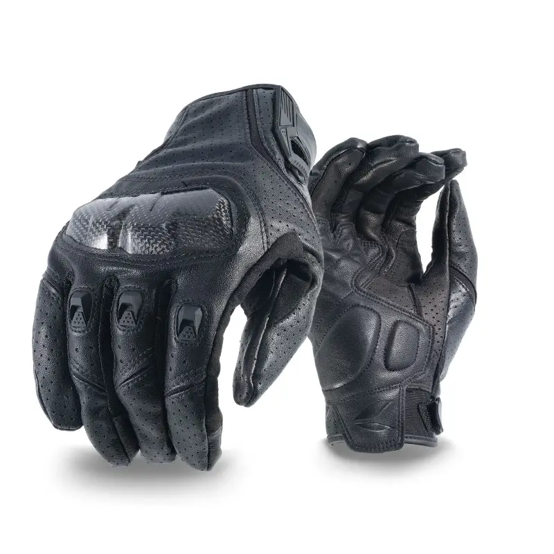 Lederen Driver Handschoenen Heren Handschoenen Flexibele Rubberen Knokkel Bescherming Voor Wandelen Motorhandschoenen