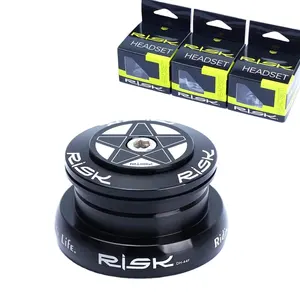 RISK Bicycle Bike Headset for 34/41/41.8/44/49.7/50.6/55/56mm Headtube 28.6mm 1 1/8 Straight or 1.25-1.5" 1 1/4-1/2 Tapered Fork
