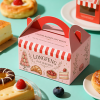 Boîte d'emballage personnalisée en carton ondulé avec fenêtre, pour pâtisseries, cadeaux, desserts, pains, biscuits, OEM