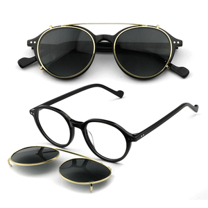 Clip rotonda su occhiali da sole acetato e materiale metallico Monturas Oftalmicas Clip En Gafas De <span class=keywords><strong>Sol</strong></span> - Product Image 1