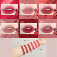 Labial Líquido Personalizado MLM, Vegano, Cruelty Free, Mousse Mate, Labial Líquido Hidratante, Brillo Labial Rojo Terciopelo