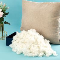 Échantillon de coton PP rembourré en fibres courtes de polyester creuses tridimensionnelles, coton peluche recyclé GRS, pour béton, vente en gros, 100g