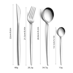 Mạ vàng thép không gỉ <span class=keywords><strong>Flatware</strong></span> <span class=keywords><strong>Set</strong></span> thân thiện với môi sang trọng kim loại dao kéo cho khách sạn bên đám cưới-Craftsman phong cách thiết kế - Product Image 2