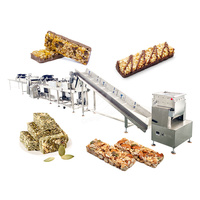 Hoogproductieve automatische productielijn voor het vormen en snijden van snackrepen, zoals havermoutrepen, notenrepen, mueslirepen, rijstrepen en ontbijtrepen.