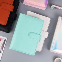 Organisateur de Budget A5 A6 Rechargeable en Cuir PU pour Carnet à 6 Trous, Couverture de Reliure pour Agenda et Bagues