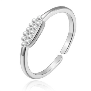 Joyería para Fiestas al por Mayor, Anillo de Acero Inoxidable con Perla de Concha, Anillos de Perlas - Product Image 5