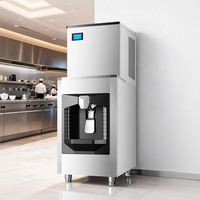 Distributeur automatique de glaçons à refroidissement par air, haute capacité, écran tactile, tout-en-un pour hôtel
