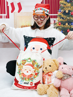 Sacs de Noël en lin de qualité supérieure pour sublimation, avec cordon rouge, pour la sublimation