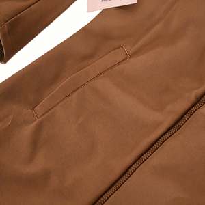 Parka mi-longue à capuche pour <span class=keywords><strong>homme</strong></span>, coupe-vent et chaud, marron caramel, résistante aux plis, idéale pour le froid, personnalisation disponible - Product Image 4