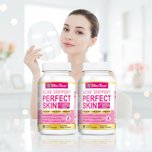 Suplementos para la Piel ACNE SUPPORT, Cápsulas Gluta Glow para una Piel Perfecta, ACNE SUPPORT FACE, Cicatrices de Acné, Manchas Oscuras, Píldoras Detox de Proteínas para la Piel - Product Image 1