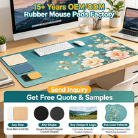 Alfombrilla de Ratón Grande para Juegos con Estampado Personalizado de Montañas Japonesas y Flores de Cerezo, Alfombrilla de Escritorio Impermeable, Alfombrilla de Teclado para Computadora con Base de Goma