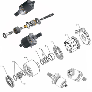 Repuestos para Miniexcavadoras M2X M5X130 M5X180: Bomba de Pistones de Eje K3V63 K3V112 K3V140 K5V K7V para Maquinaria de Construcción - Product Image 1