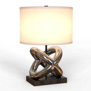 Modern Simple Bronze Metal Frame Desk <b>Lamp</b> with <b>USB</b> Power Outlet Switch Control Brass Body for Home & Hotel Decor for Reading - Product Image 4