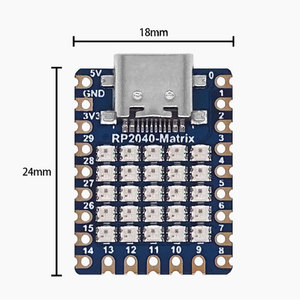 Module LED RGB matriciel 5x5 RP2040 pour Raspberry Pi Pico, montage sur carte PCB, carte éducative pour créateurs - Product Image 3