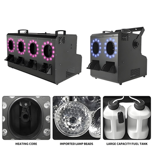 2/4 Đầu 1500W/3000W RGB 3in1 Ánh Sáng Sân Khấu Điều Khiển Từ Xa LED Bong Bóng Khói Máy Điện Kim Loại Sương Mù Máy Cho Đảng - Product Image 5