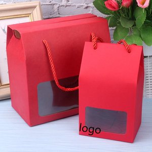 Tùy Chỉnh In Ấn Logo Trang Trí Hộp Quà Tặng Có Thể Tái Chế Rõ Ràng Cửa Sổ Hộp Sản Phẩm Với Sợi Dây Thừng Xử Lý - Product Image 2