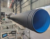 Tubería Corrugada de Doble Pared de HDPE DN630 SN8 de 6 Pulgadas, Alta Presión, Duradera, 6 m de Longitud, Gran Diámetro, Drenaje de Aguas Pluviales y Residuales