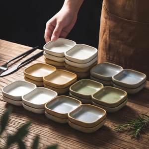 Japanese Ceramic Snack Sushi Dish Household Restaurant Hot Pot Dipping Dishes Rectangle Shape Two-grid Porcelain Soy <b>Sauce</b> Dish - Product Image 4
