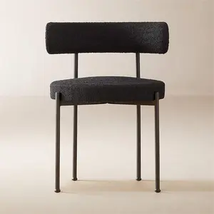 Tecido De Metal De Luxo Moderno Cadeiras De Jantar Para Sala De Jantar Restaurante Home Coffee Shop