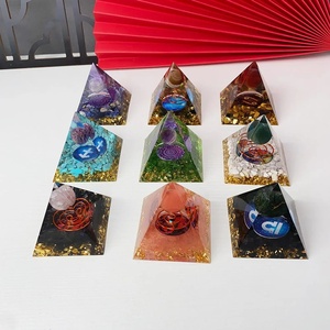 Quartz naturel énergie Orgonite pyramide cristal puces péridot Reiki Chakra maison Maditation décoration cadeaux de noël - Product Image 2