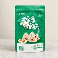 Sachets Doypack personnalisés pour Zongzi, imprimés numériquement, refermables avec fermeture éclair, pour l'emballage alimentaire des raviolis de riz collant
