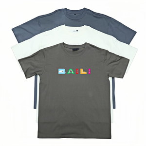เสื้อยืดผ้าฝ้าย100% สำหรับผู้ชายเสื้อยืดลายปักลายกรดซักได้ - Product Image 1