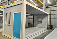 Maison conteneur en acier préfabriquée portable de 20 pieds, pliable, en kit, extensible, à deux étages, avec bureaux et chambres détachables