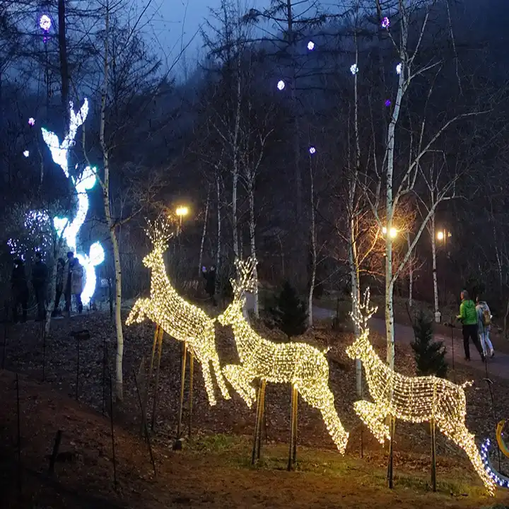 Tulipaner pastel uddybe Source Outdoor 3D wire frame Christmas light animal jumping reindeer lights  for commercial grade holiday zoo light festival on m.alibaba.com