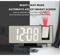 Vente d'usine - Horloge numérique LED créative, grand écran miroir LED, affichage grand format, horloge de bureau électronique