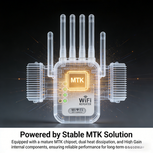 Amplificateur de signal Wifi, répéteur, extension de réseau sans fil à six antennes - Product Image 4