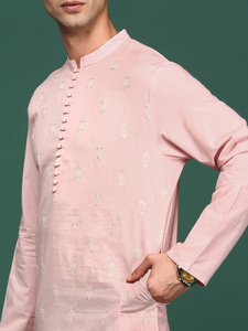 Exclusivo y Moderno Conjunto Tradicional Indio Ramas Kurti de Poliéster para Verano, Diseño Exclusivo, Festivo, Elegante, Kurta y Pijama - Product Image 5