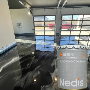 Revêtement époxy métallique auto-nivelant pour sols artistiques, résistant aux rayures, application au pinceau, pour <span class=keywords><strong>garage</strong></span> et bâtiment commercial (ODM) - Product Image 1