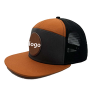 Gorras Trucker de Alta Calidad con Corona Profunda, 5 Paneles, Visera Recta, Bordado Personalizado, Parche en Blanco, Estilo Country, Pedidos con MOQ Bajo