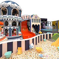 Aoleao Parque Infantil Interior Personalizado Fantasy Town para Niños Pequeños, Piscina de Bolas, Tobogán, Juego de Rol, Juego Suave para Niños, Certificado CE TUV