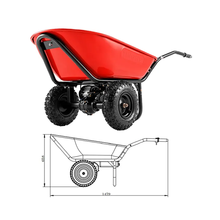 Carretilla eléctrica OEM de 260kg que transporta el uso agrícola de la construcción del volquete eléctrico