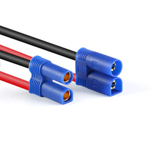 Cable de Conexión para Aeromodelismo EC5-F/M (Hembra/Macho), Conector Banana de Alta Corriente 100A para Batería, Color Azul - Product Image 2