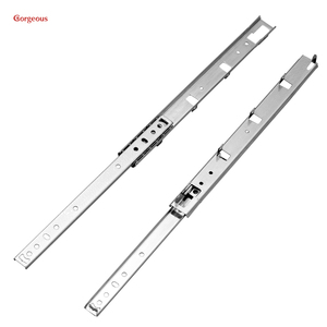 Glissières télescopiques à montage supérieur pour meubles de <span class=keywords><strong>cuisine</strong></span>, en zinc bleu, à deux sections, largeur 25 mm, pour tiroirs suspendus - Product Image 2