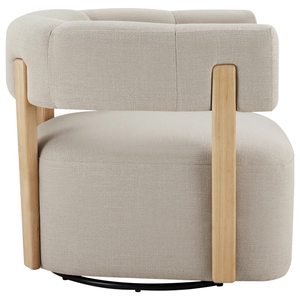 เก้าอี้ไม้แบบโมเดิร์นหุ้มด้วยกำมะหยี่ทำจากไม้เก้าอี้หมุนได้ด้านหลังเก้าอี้โซฟาห้องนั่งเล่นเก้าอี้เลานจ์ไม้เนื้อแข็ง - Product Image 6