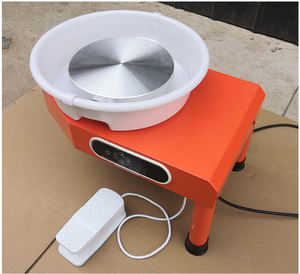Chine usine fournitures <span class=keywords><strong>poterie</strong></span> roue Machine <span class=keywords><strong>plateau</strong></span> <span class=keywords><strong>tournant</strong></span> taille 25CM 350W 110/220V <span class=keywords><strong>poterie</strong></span> <span class=keywords><strong>électrique</strong></span> bricolage argile outil avec pédale - Product Image 3